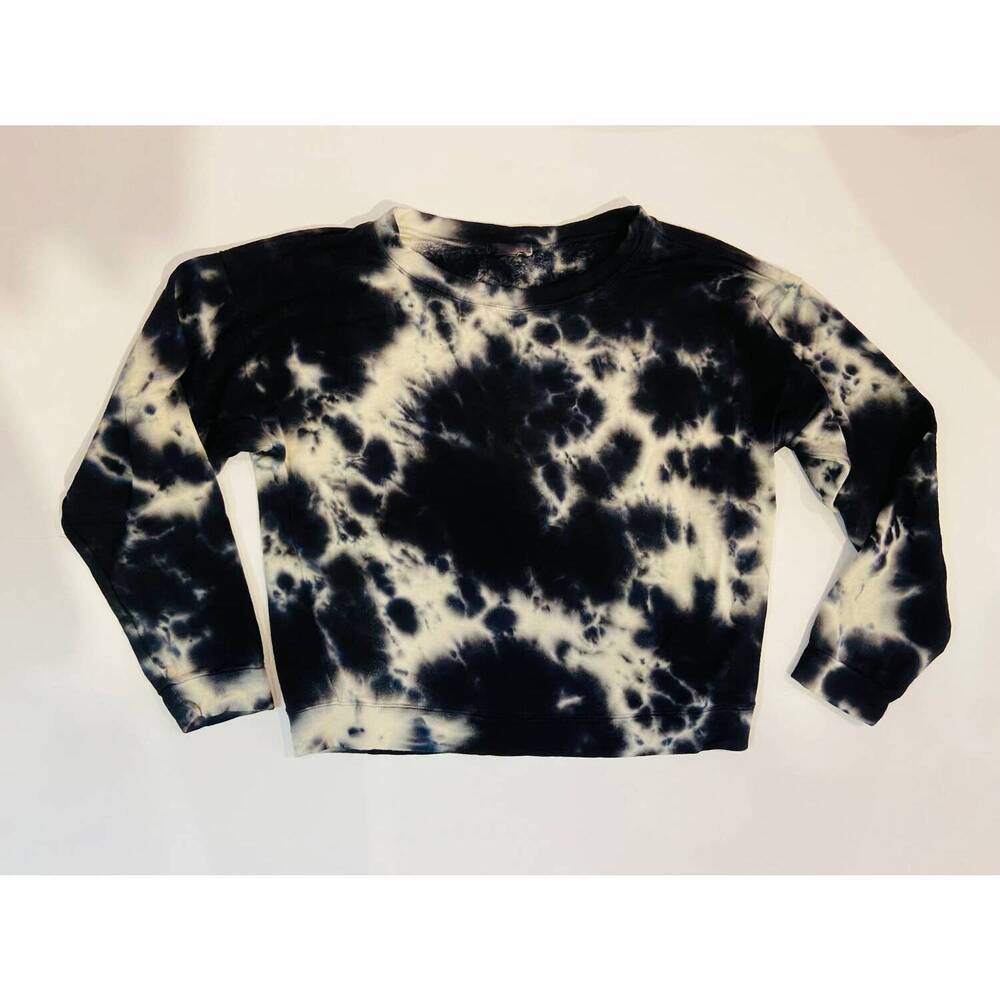 NEW ERGE kid's long sleeve tie dye top in black & white